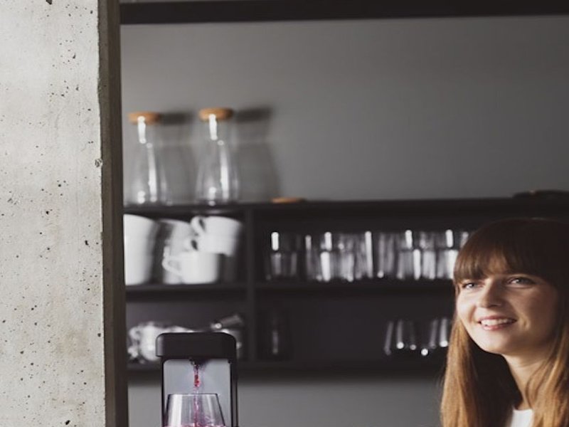 Tapstraal van het H2YO station: bruiswater direct uit de tap